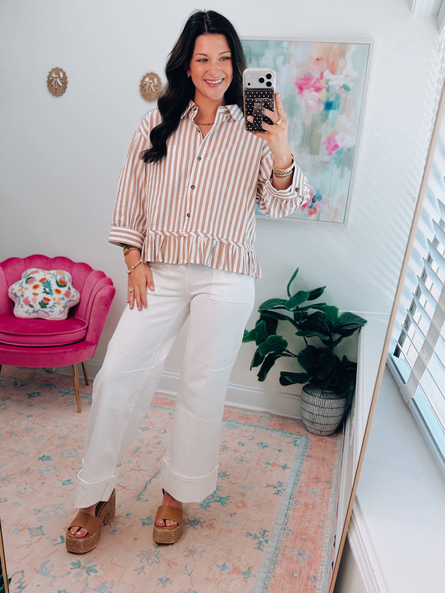Tuape Stripe Cotton Knit Top