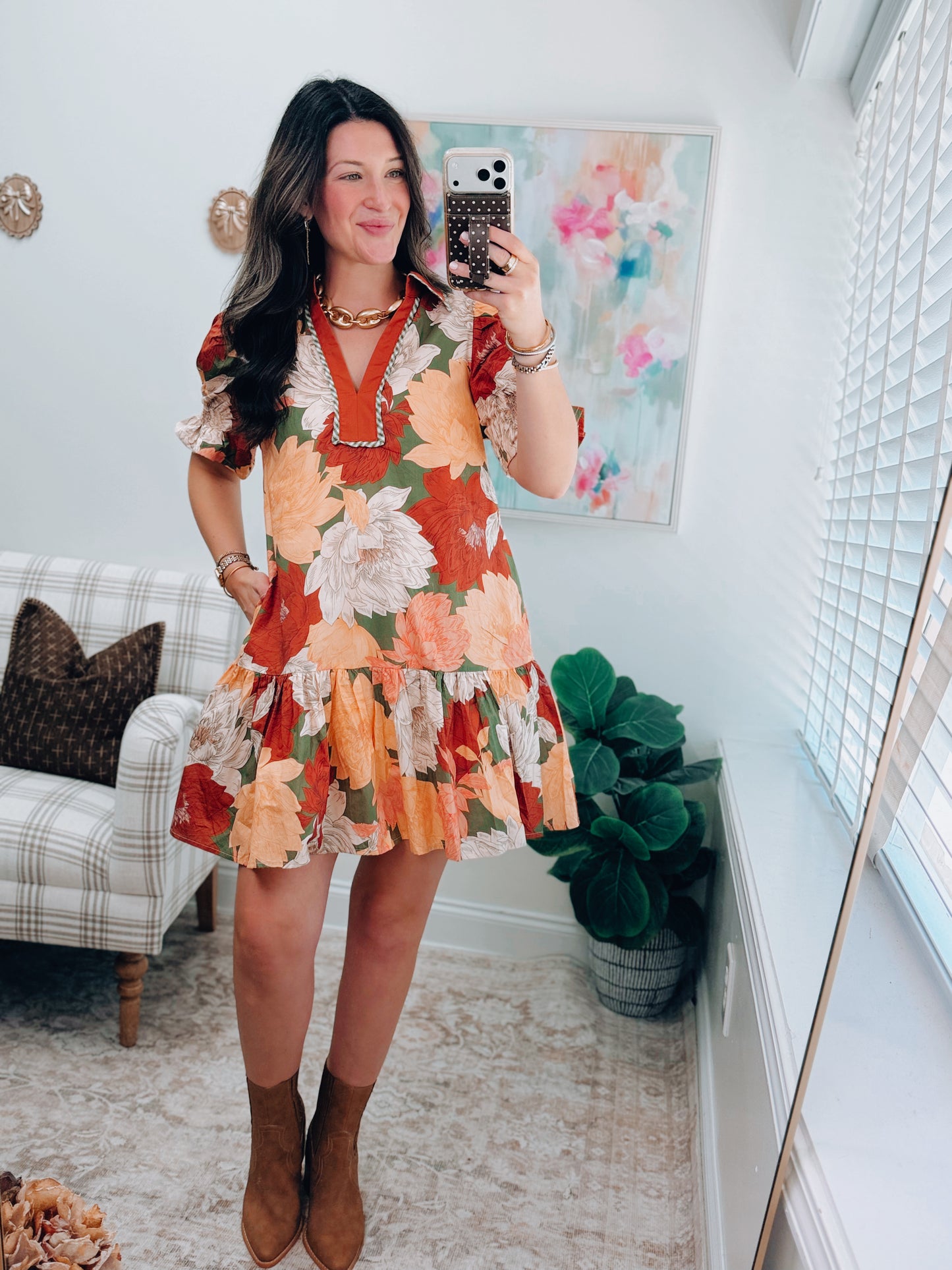 Sadie Fall Floral Mini Dress