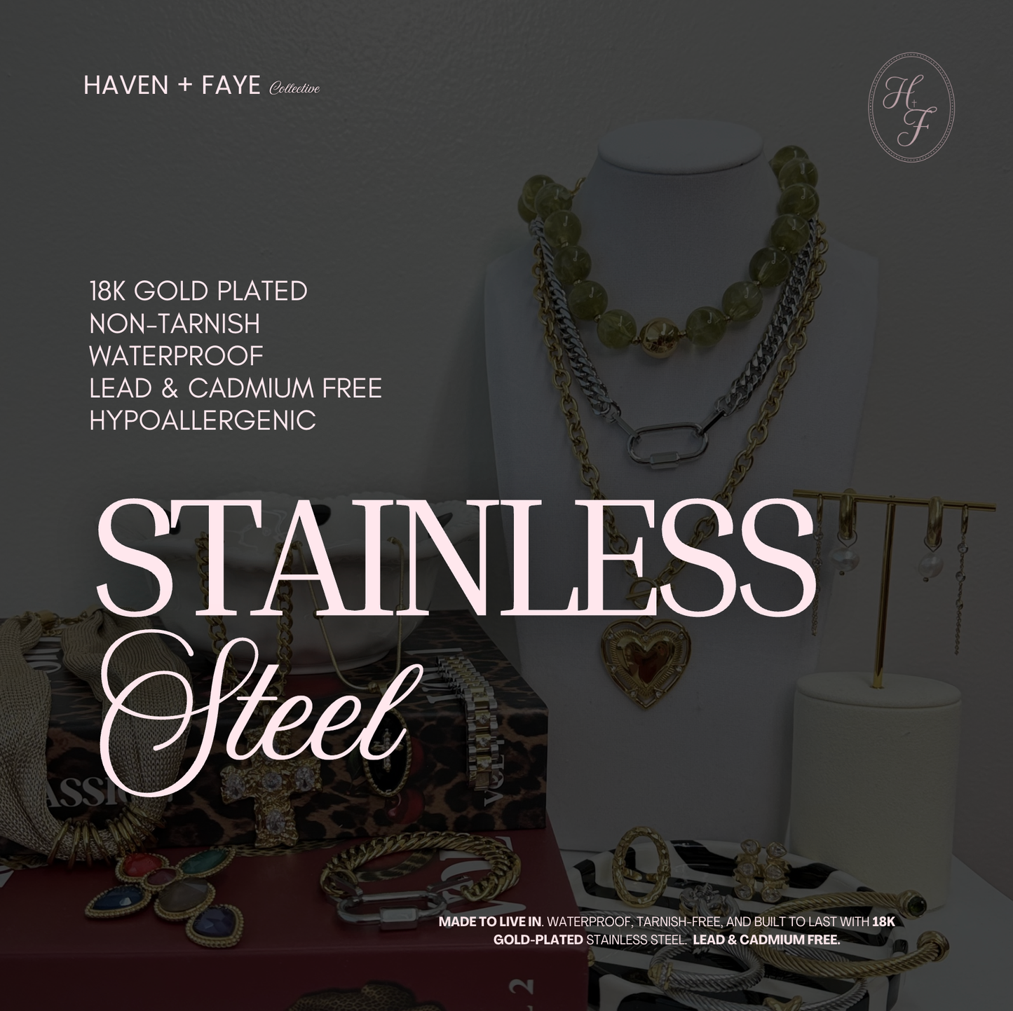 Kenzie Gold Cable Twist Bracelet | Stainless Steel - Waterproof