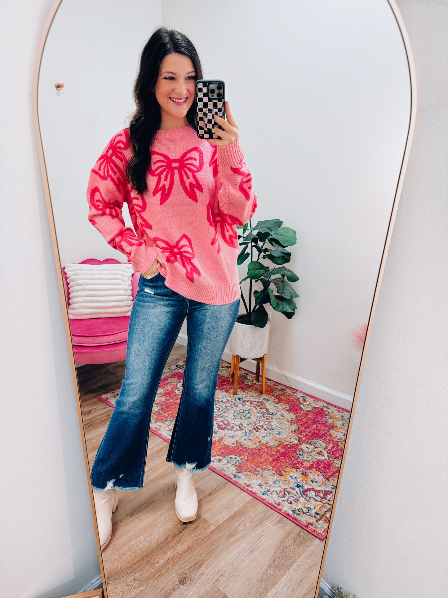 Pink Me Bow Sweater