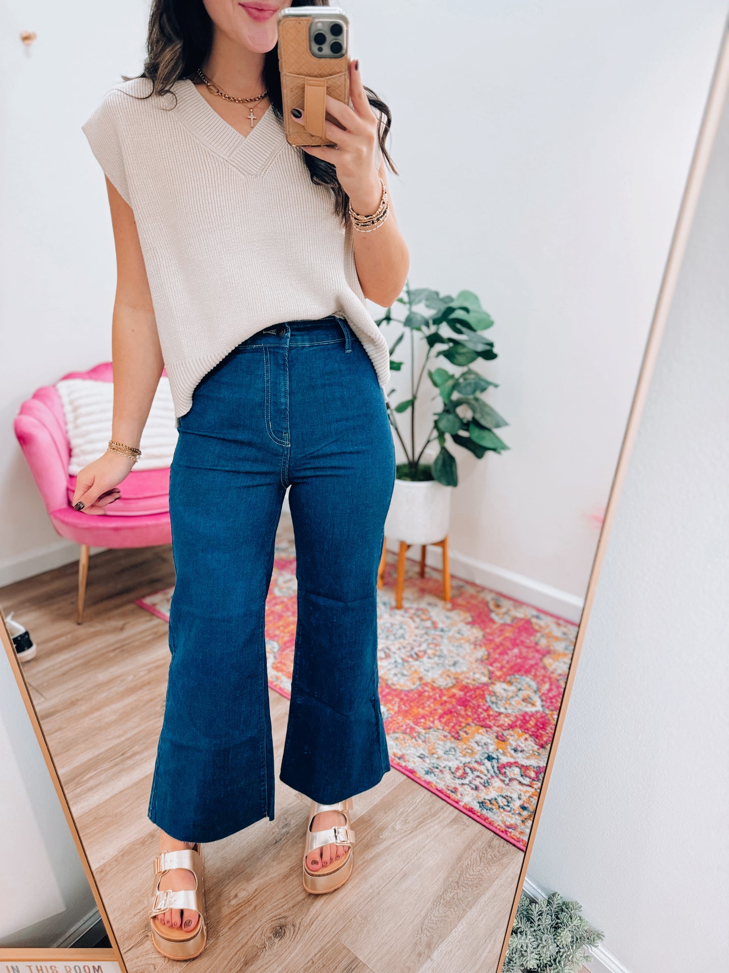 Annie Wide Leg Denim - Dark