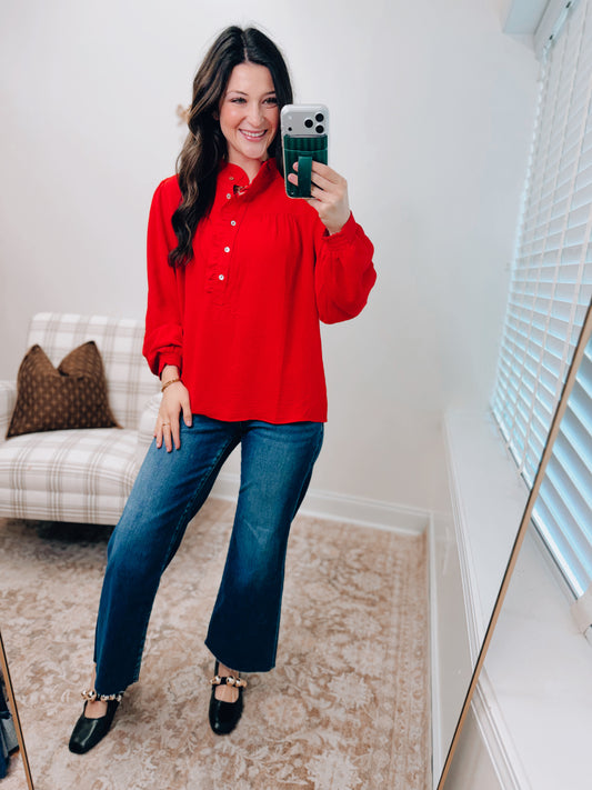 Red Ruffle Air Wick Top