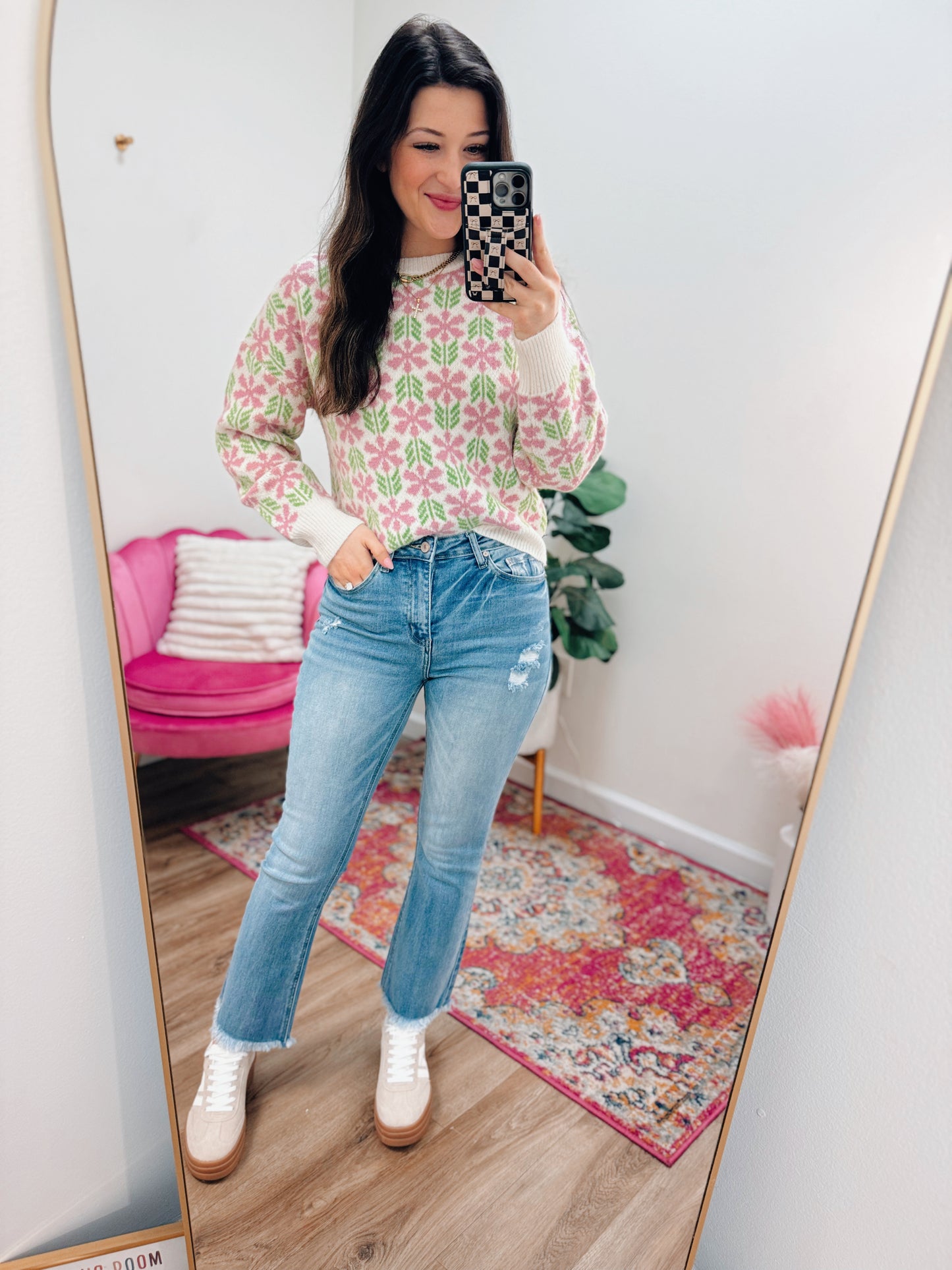 Lime Multi Knit Sweater