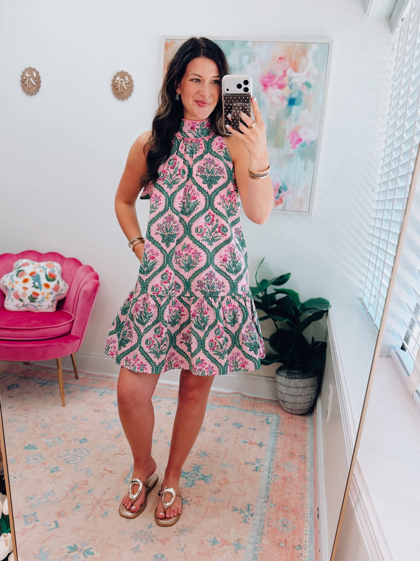 Holland Mock Neck Mini Dress