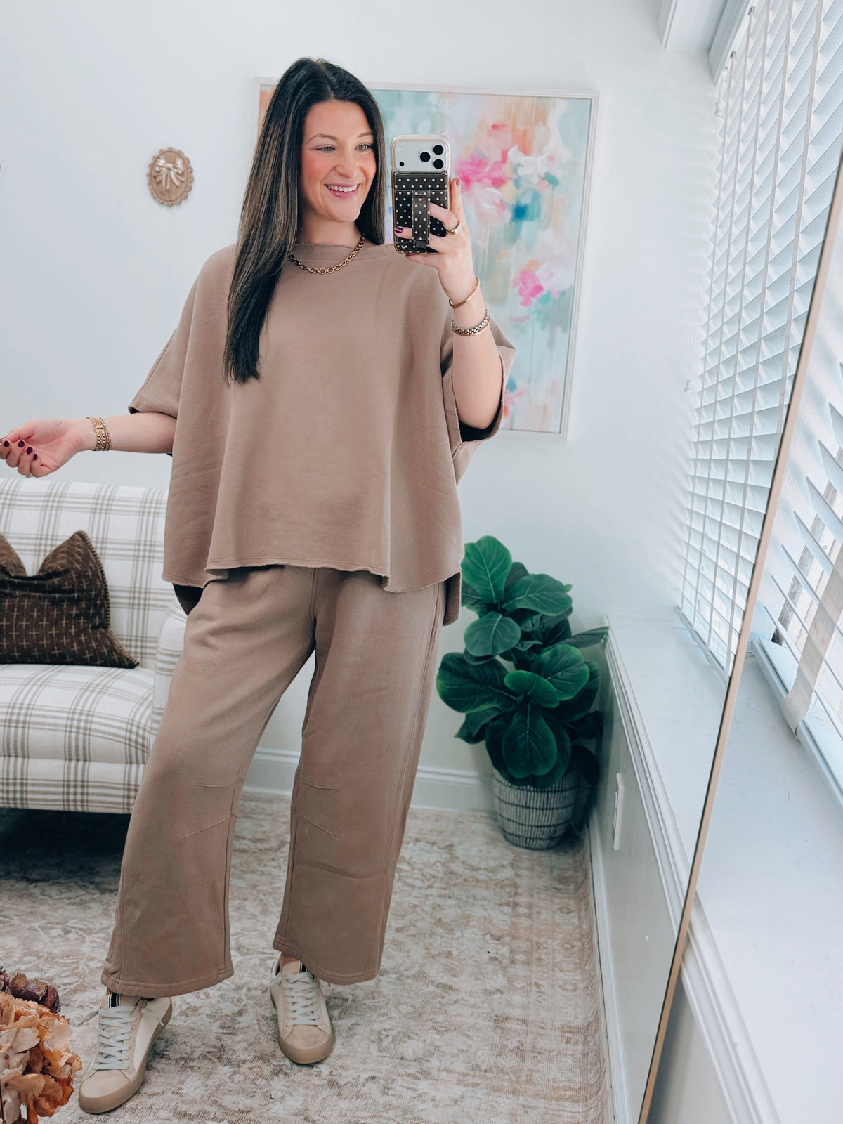 Malibu Taupe Air Cotton Barrel Lounge Set