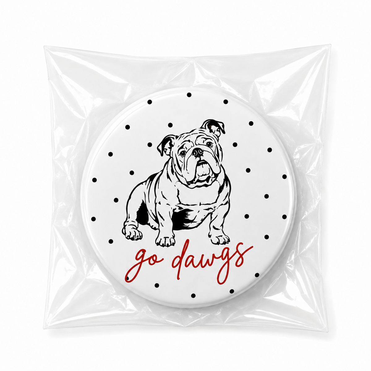 UGA - Bulldog w/ Polka Dots