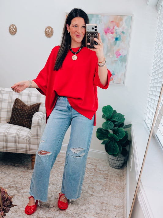 Dallas Scuba Basic Top - Ruby
