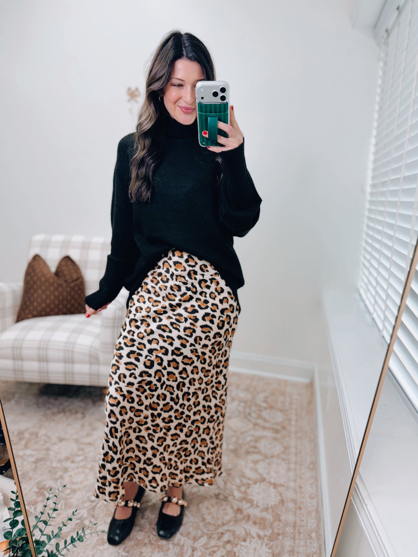 Veda Leopard Midi Skirt