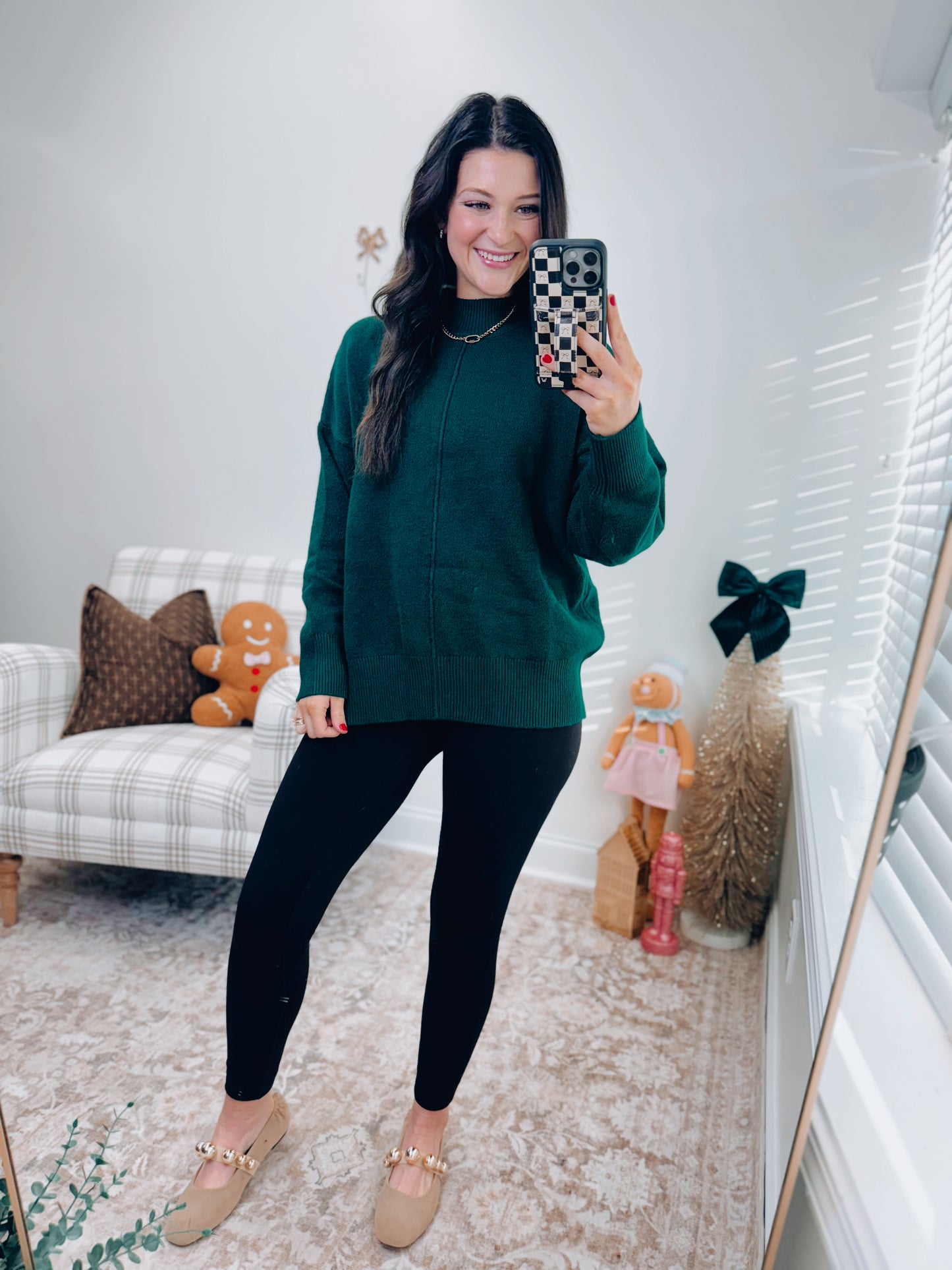 Hunter Ribbed Mock Front Seam Sweater