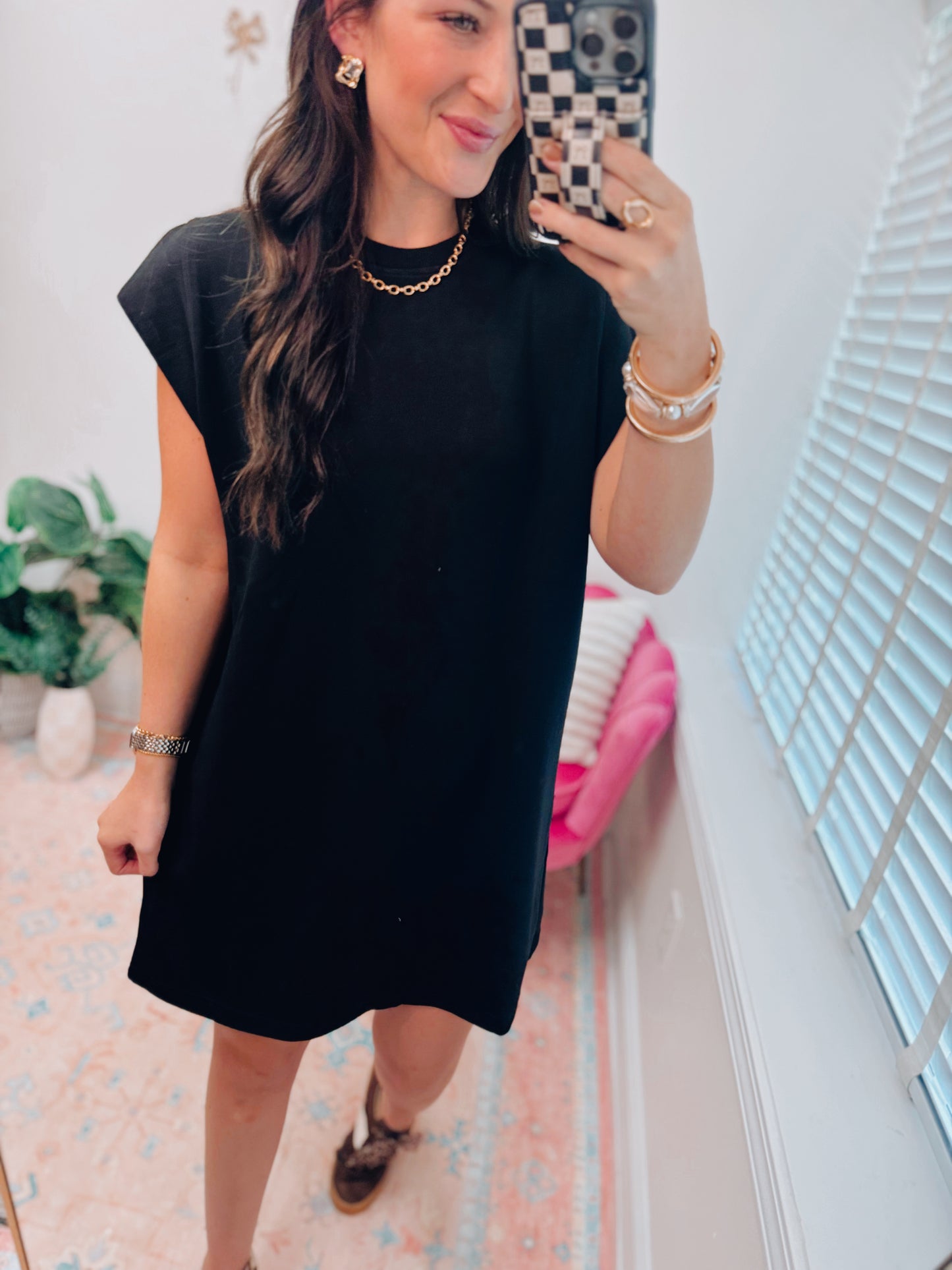 Lennox Comfort Mini Dress - Black