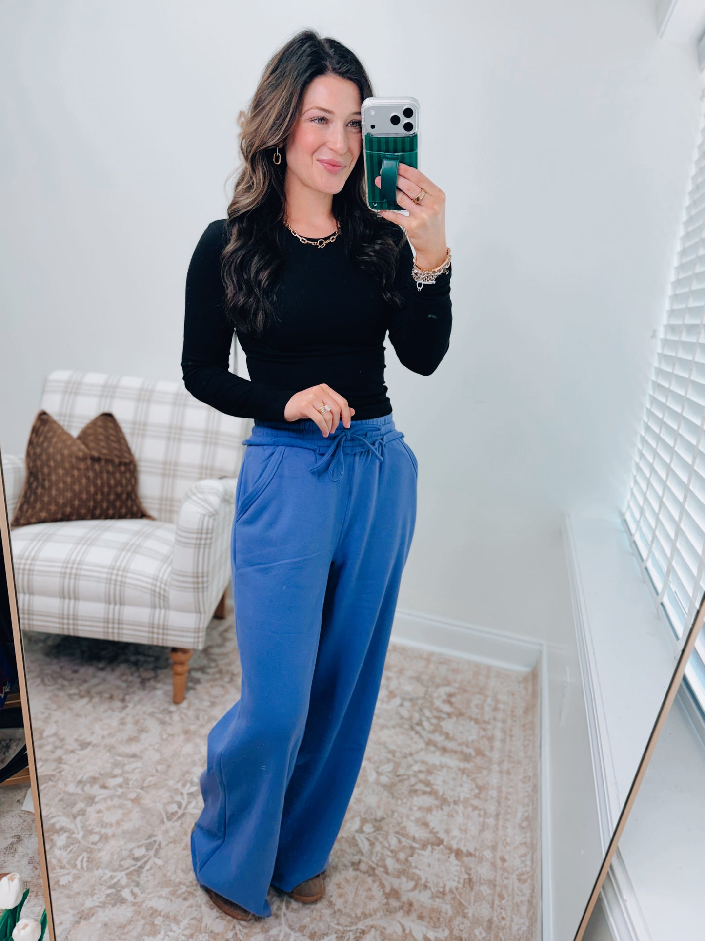 Vallie Raw Hem Sweatpants - Marlin