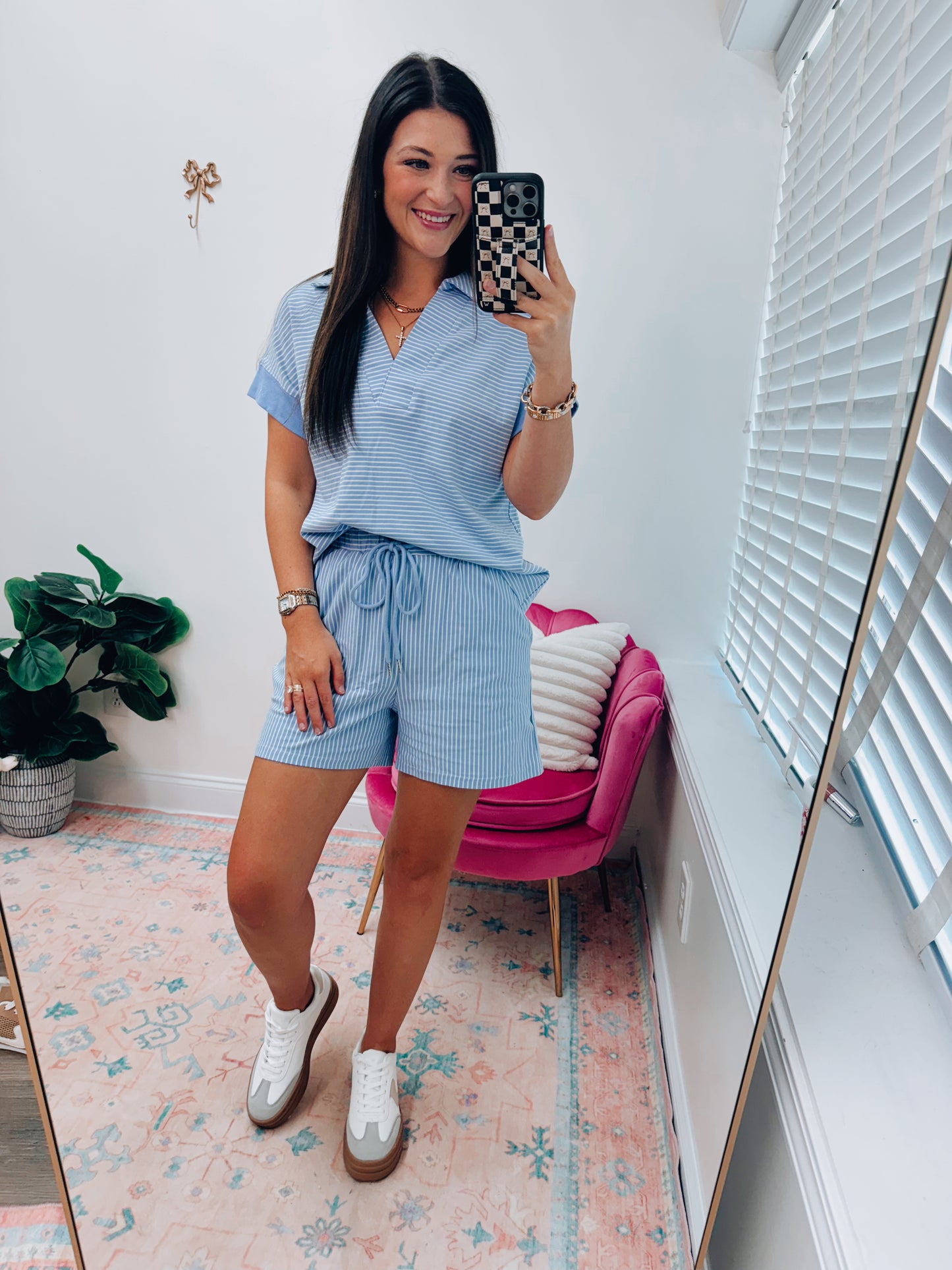 Roxi Striped Shorts Set