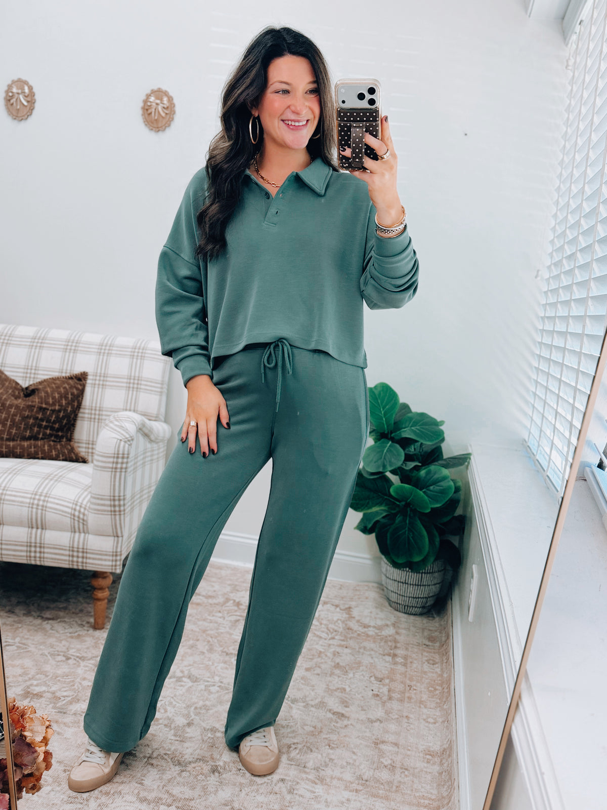 Evergreen Soft Scuba Pants Set