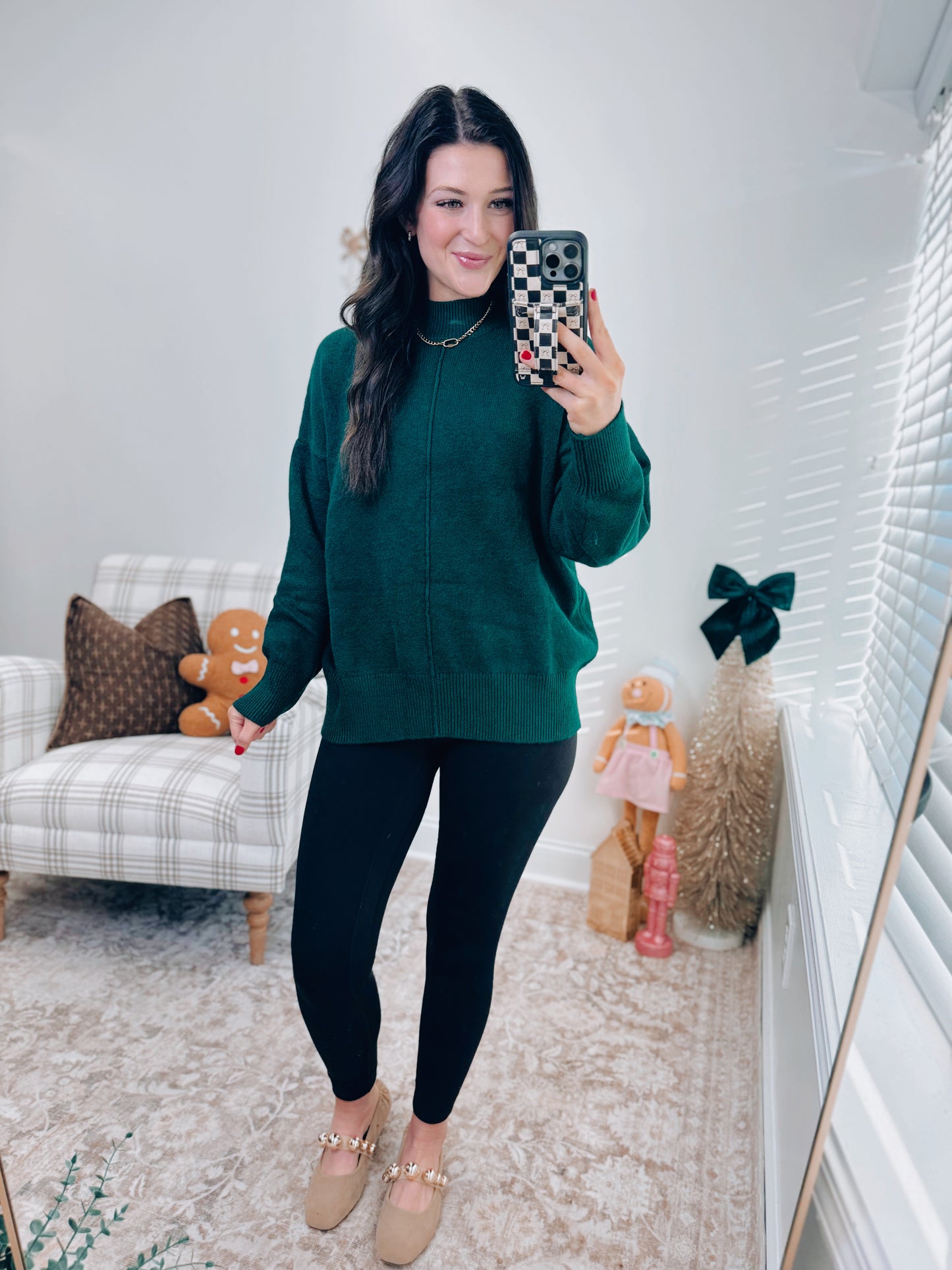 Hunter Ribbed Mock Front Seam Sweater