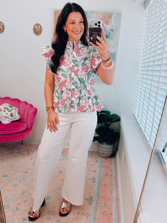 Garden Party Ruffle Top