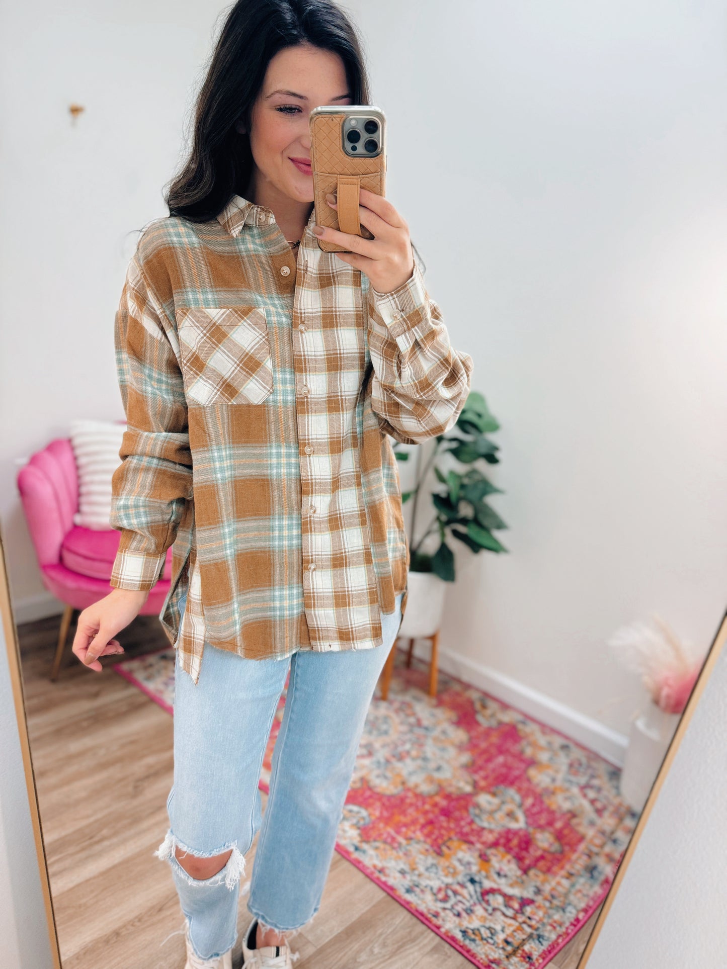 Noel Flannel Top