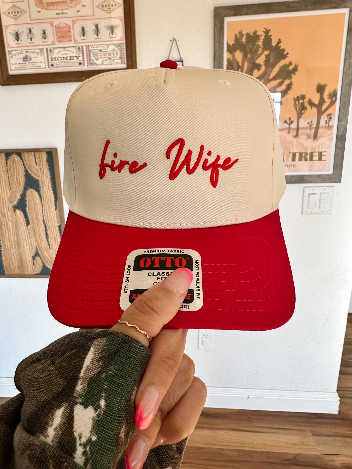 Fire Wife Embroidered Trucker Hat
