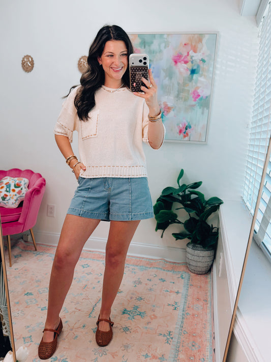 Stitch Knit Basic Top