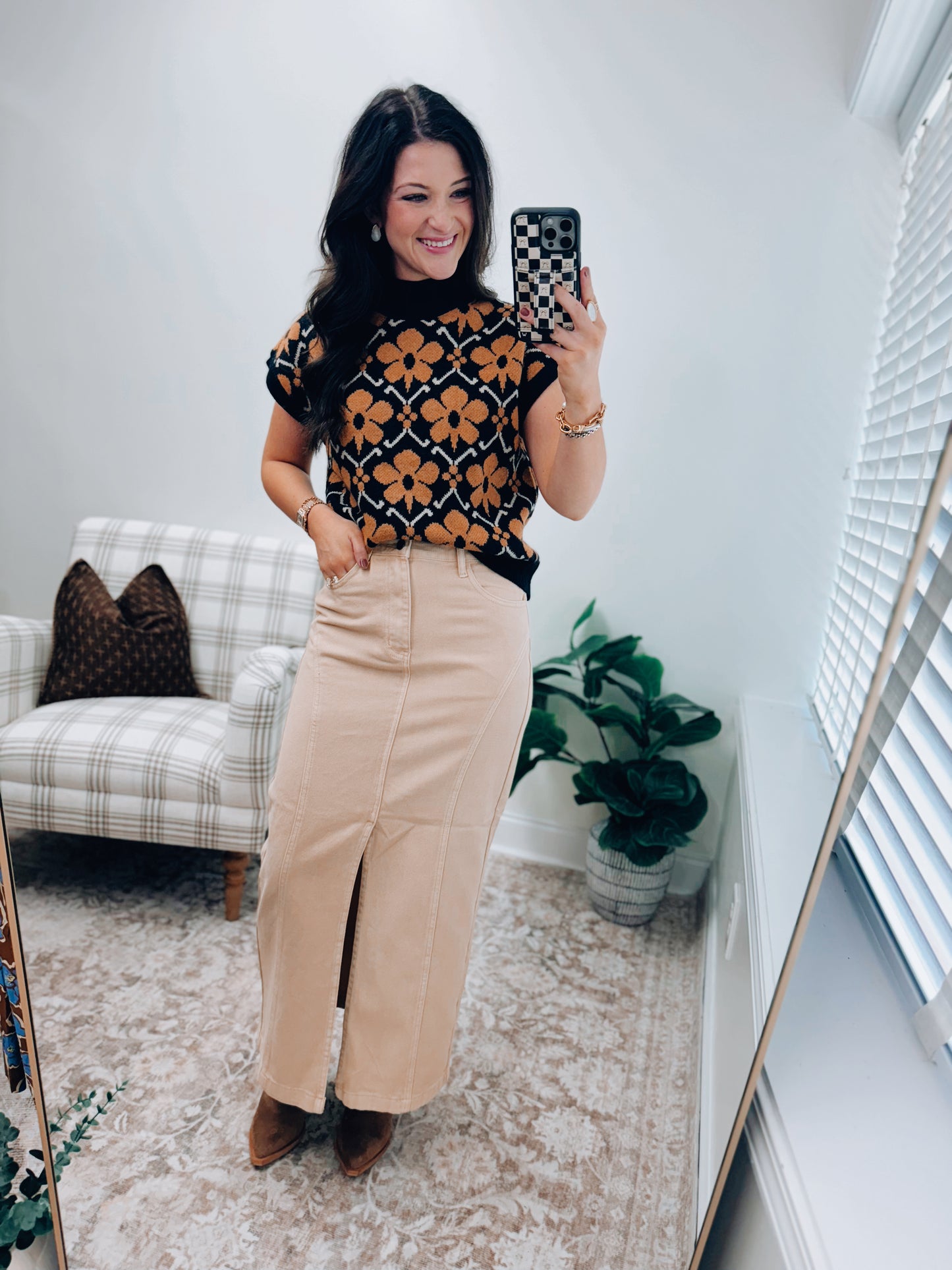 Marlie Denim Midi Skirt