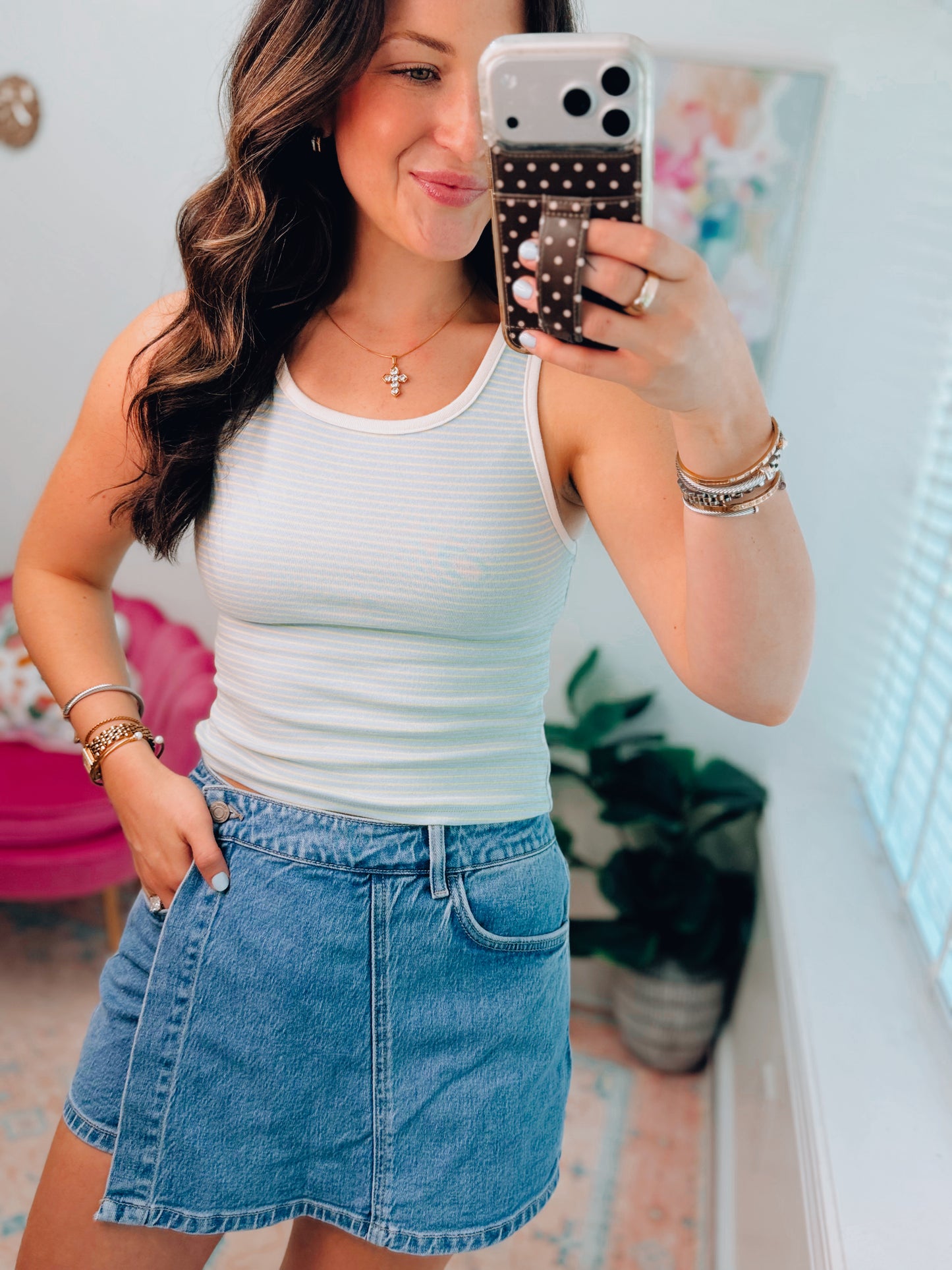Blue & Yellow Scoop Tank