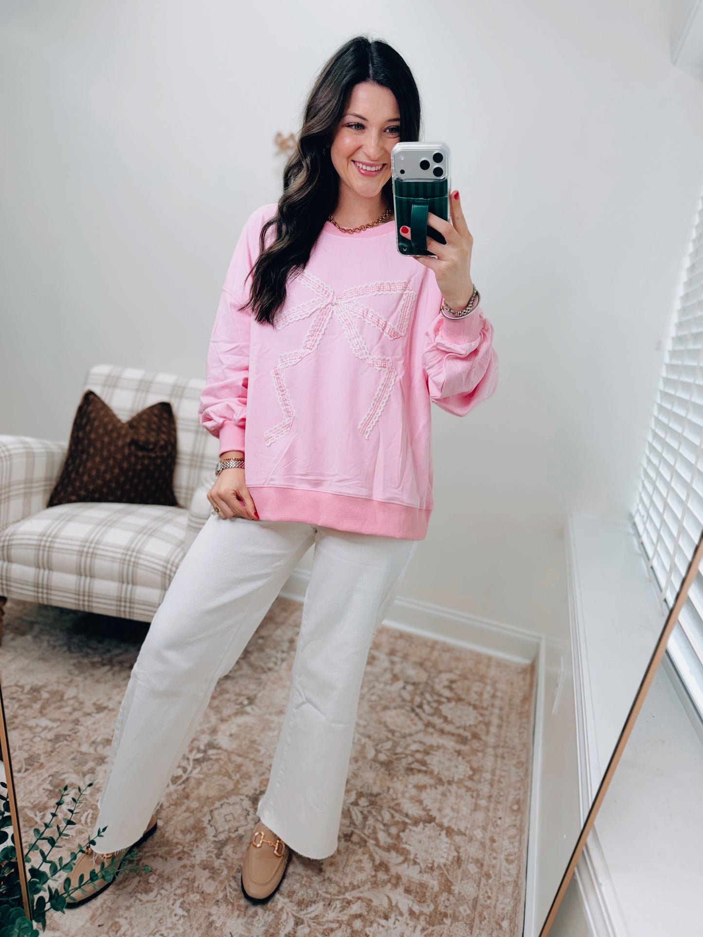 Bow Patch Oversized Crewneck