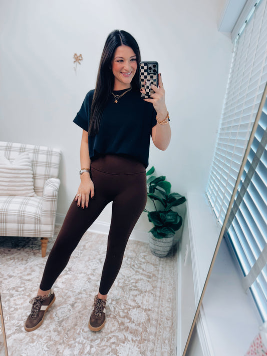 In Alignment High-Rise Leggings - Espresso