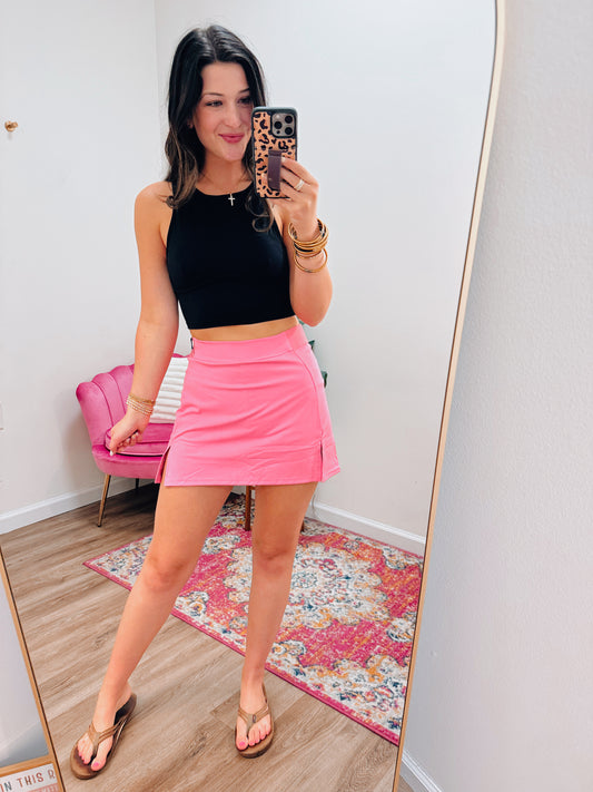 Out Running Tennis Skirt - Pink