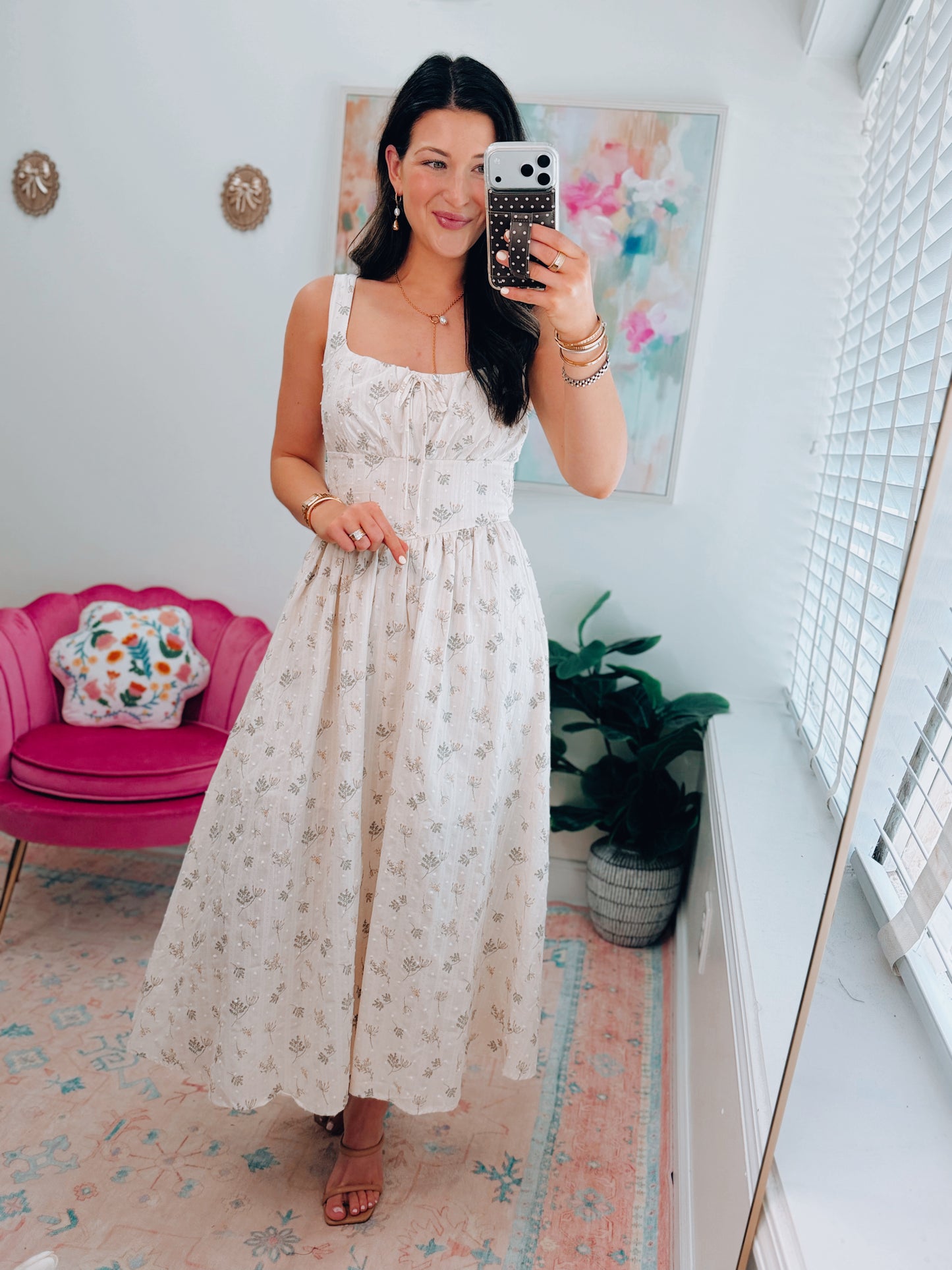 Margo Vintage Floral Midi Dress