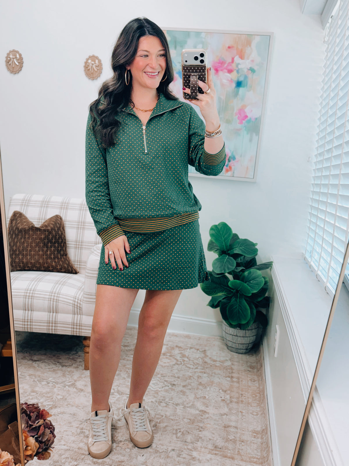 Harvest Polka Dot Skort Set