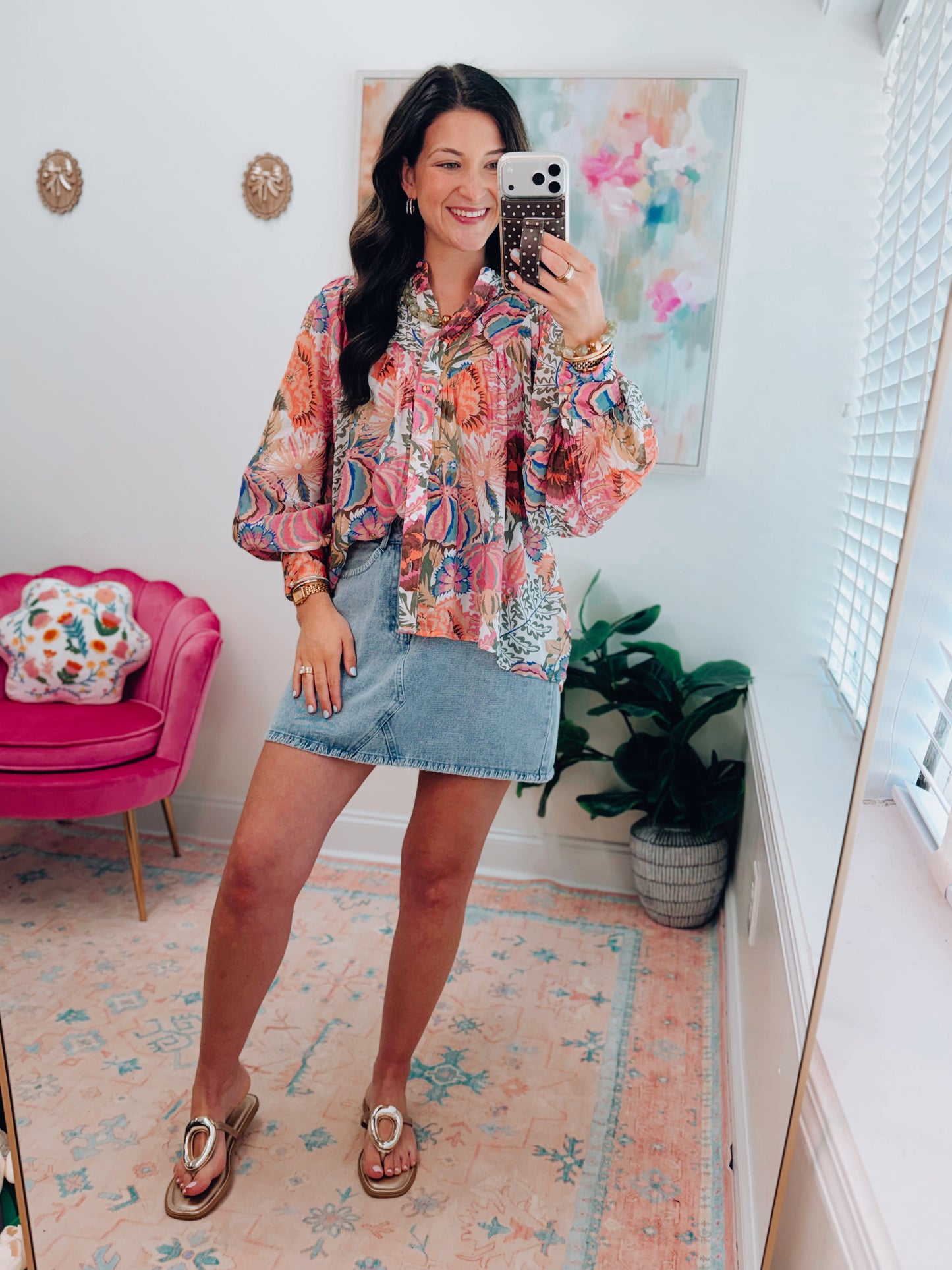 Indie Sheer Printed Top