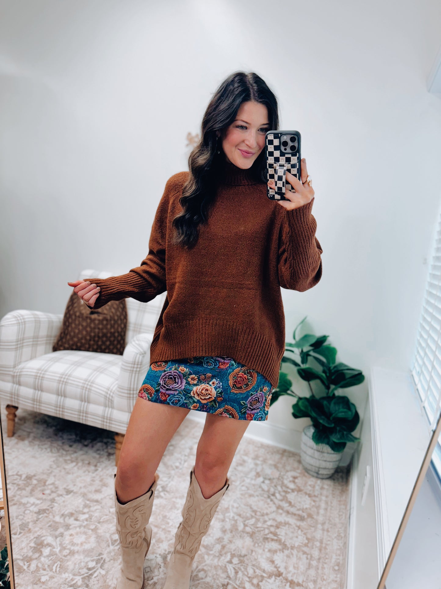 Chesnut Mock Neck Sweater