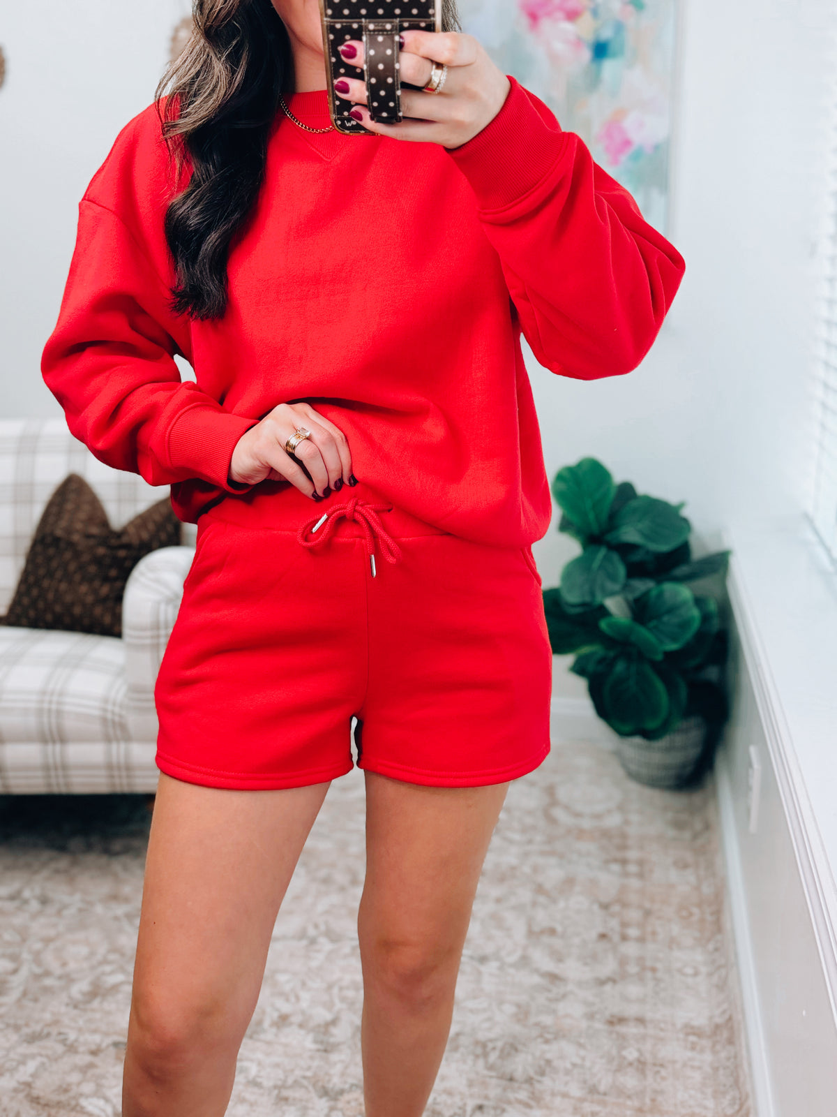 DOORBUSTER | Comfort Lux Shorts Set - Red