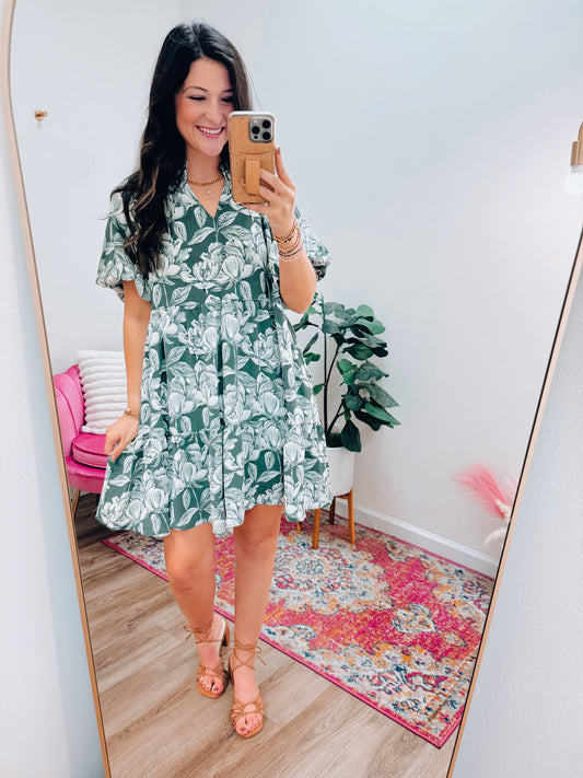 Bre Floral Printed Mini Dress