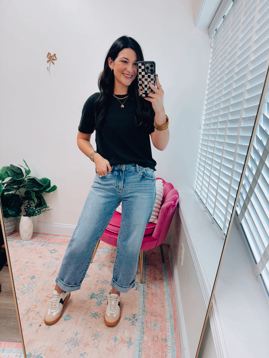 Classic Boxy Fit Tee - Black