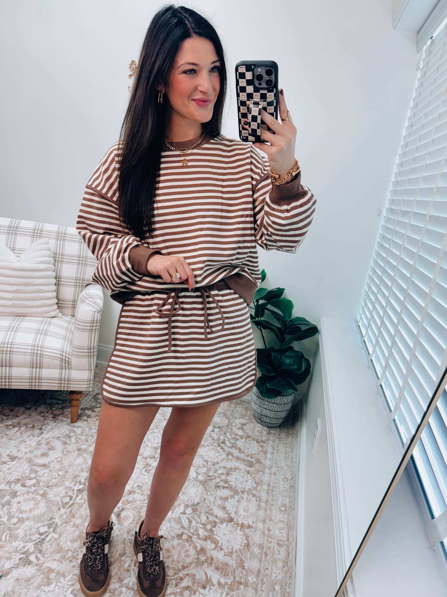Autumn Stripes Skort Set