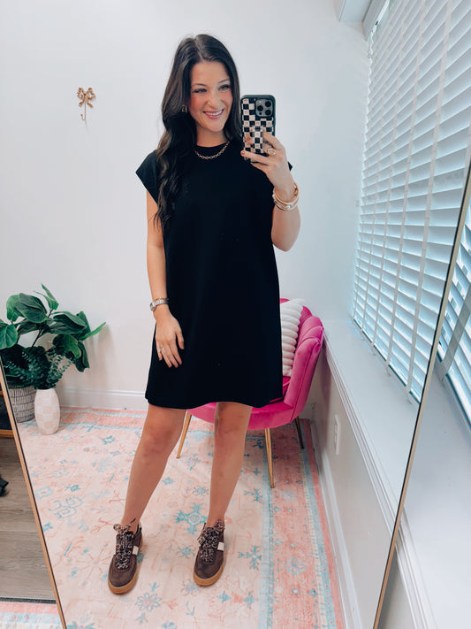 Lennox Comfort Mini Dress - Black