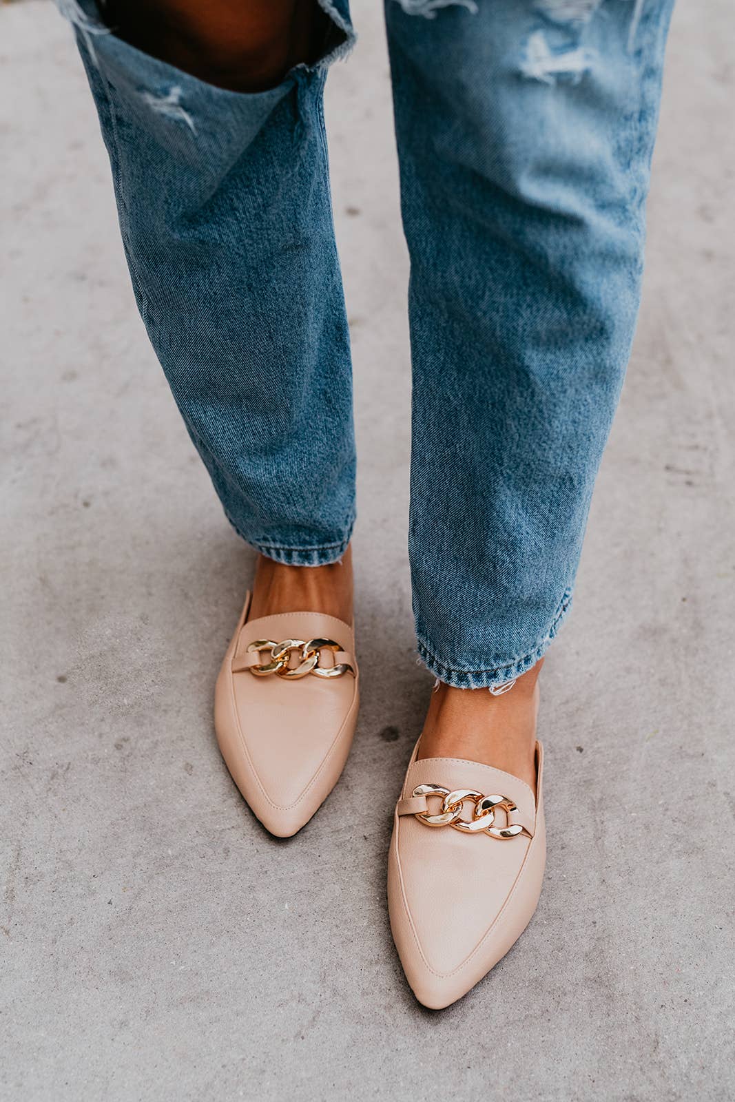 Nude Uptown Girl Mules