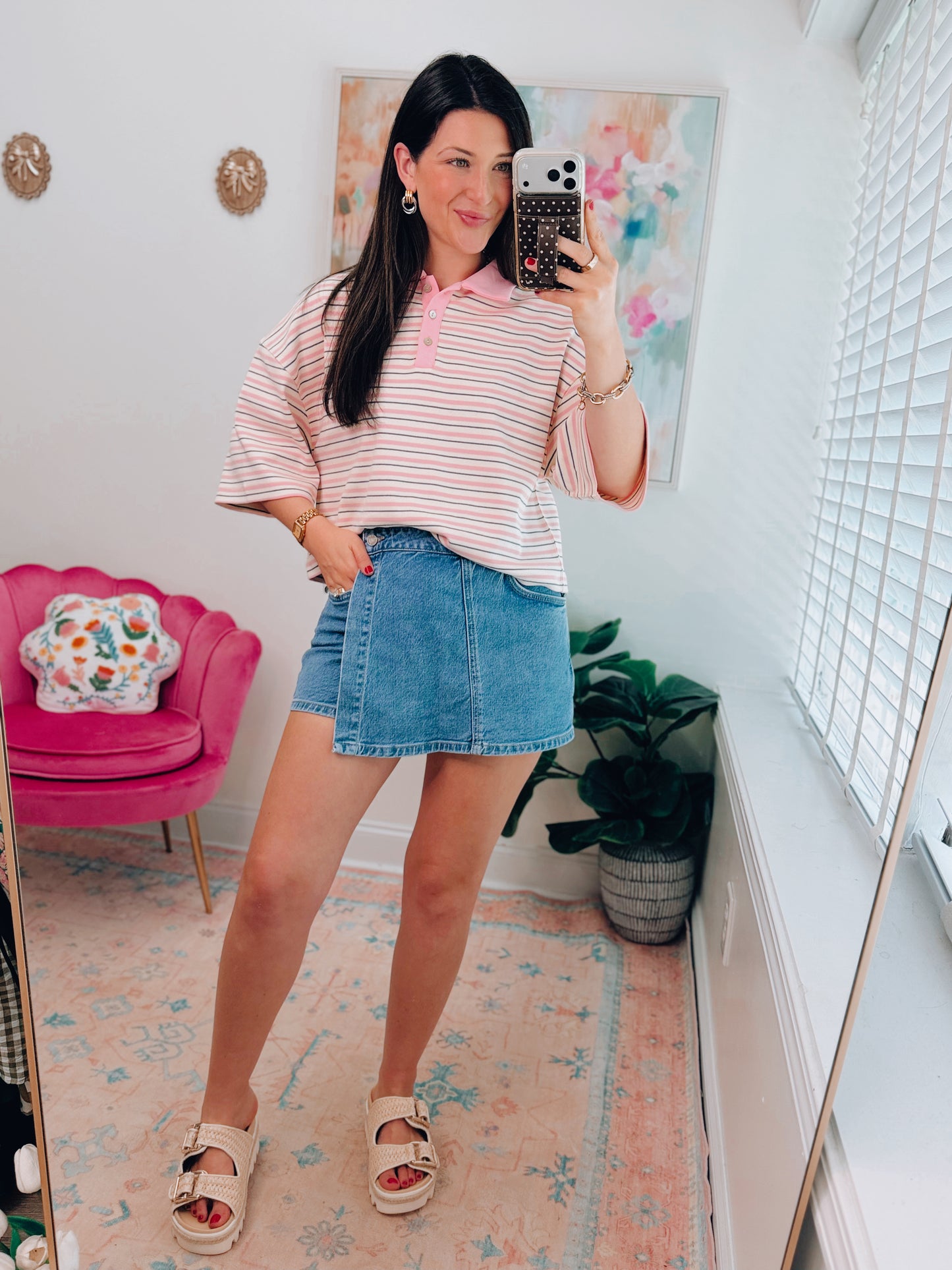 Summer Stripes Collared Top