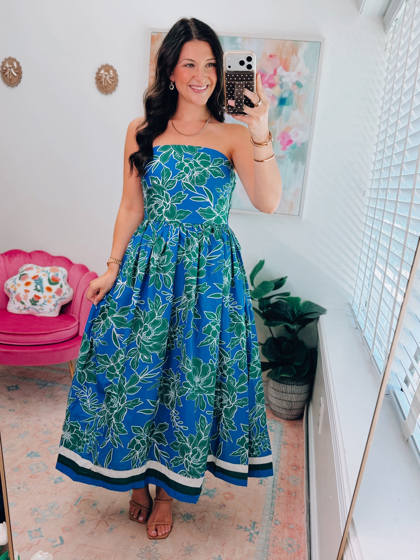 Skylar Strapless Multi Midi Dress