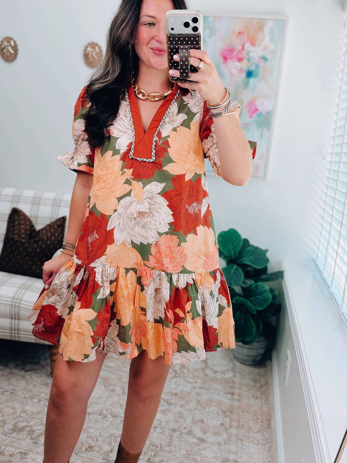 Sadie Fall Floral Mini Dress