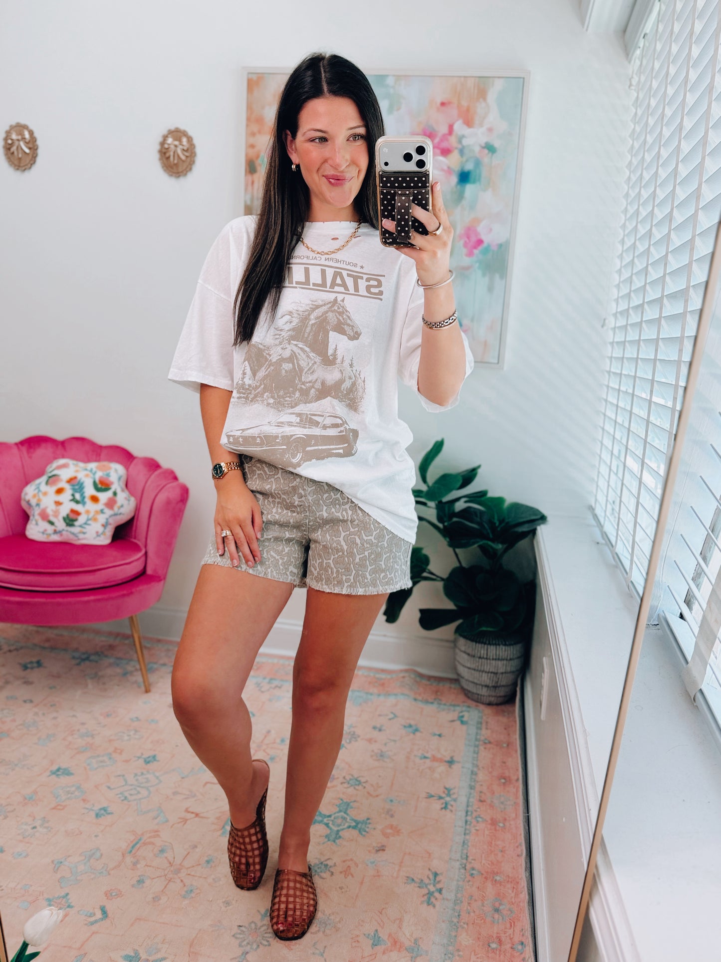 Stallion Distress Graphic Tee