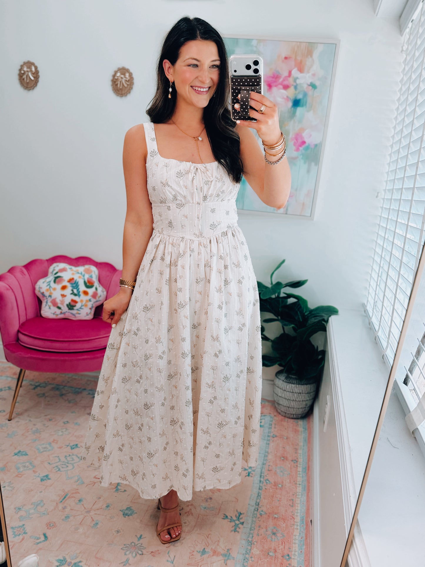 Margo Vintage Floral Midi Dress