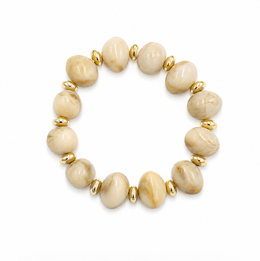 Haylee Cream Beaded Bracelet