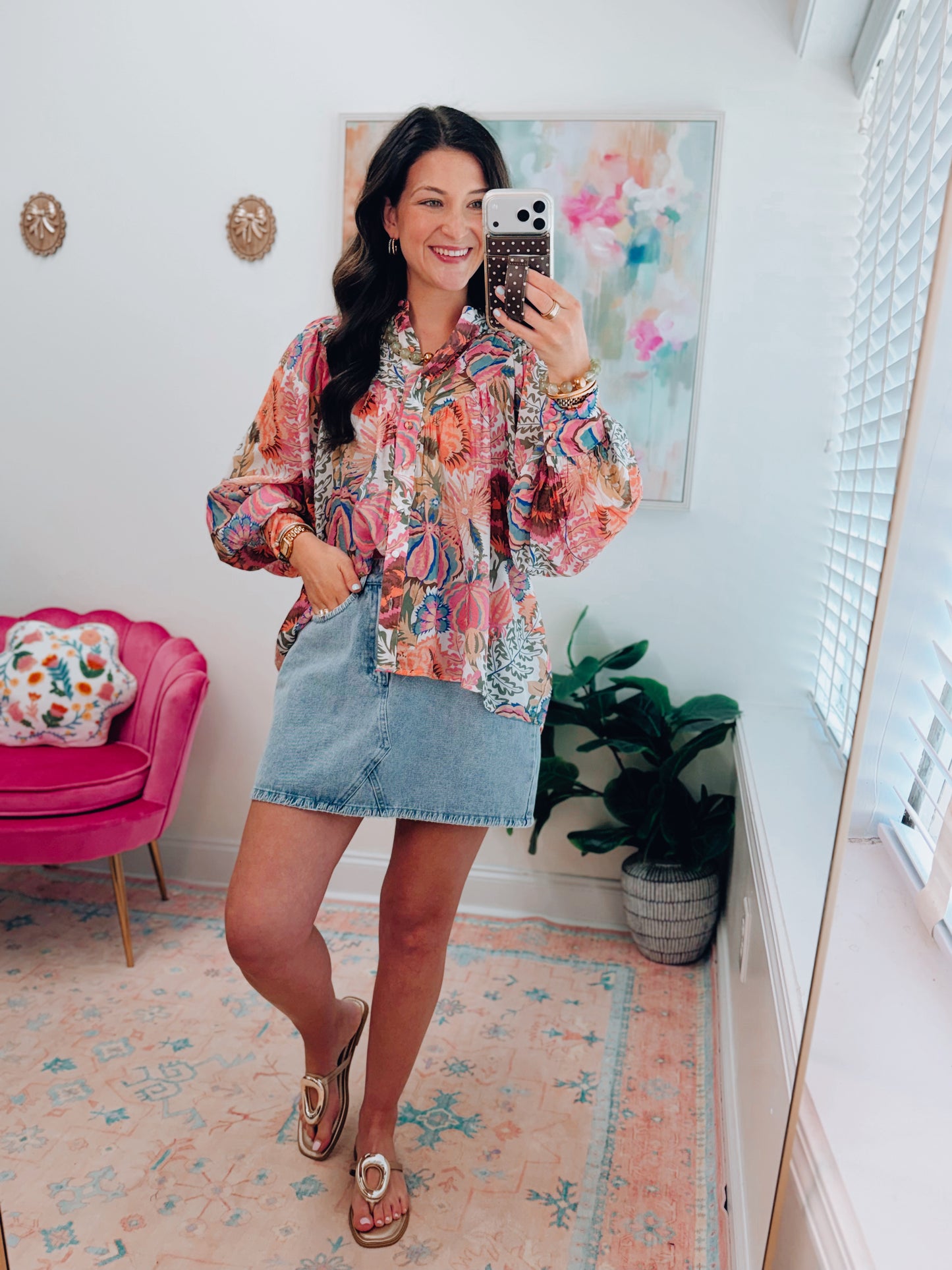 Indie Sheer Printed Top