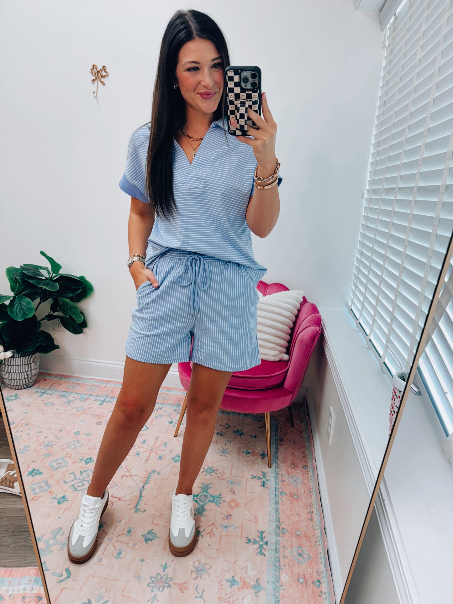 Roxi Striped Shorts Set