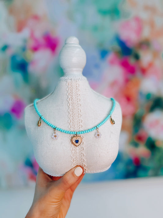 Reese Beaded Charm Necklace