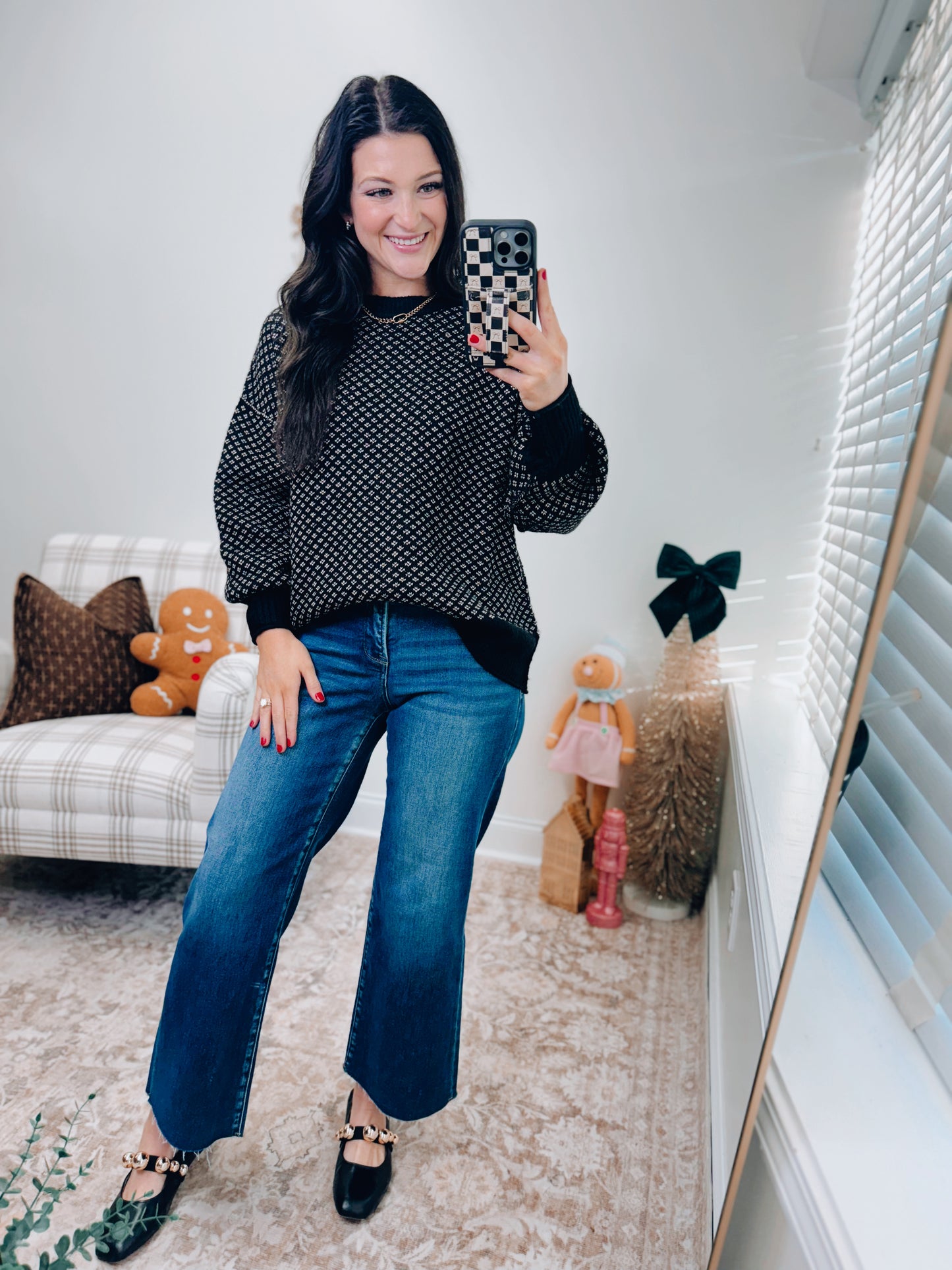 Mini Jacquard Knit Sweater