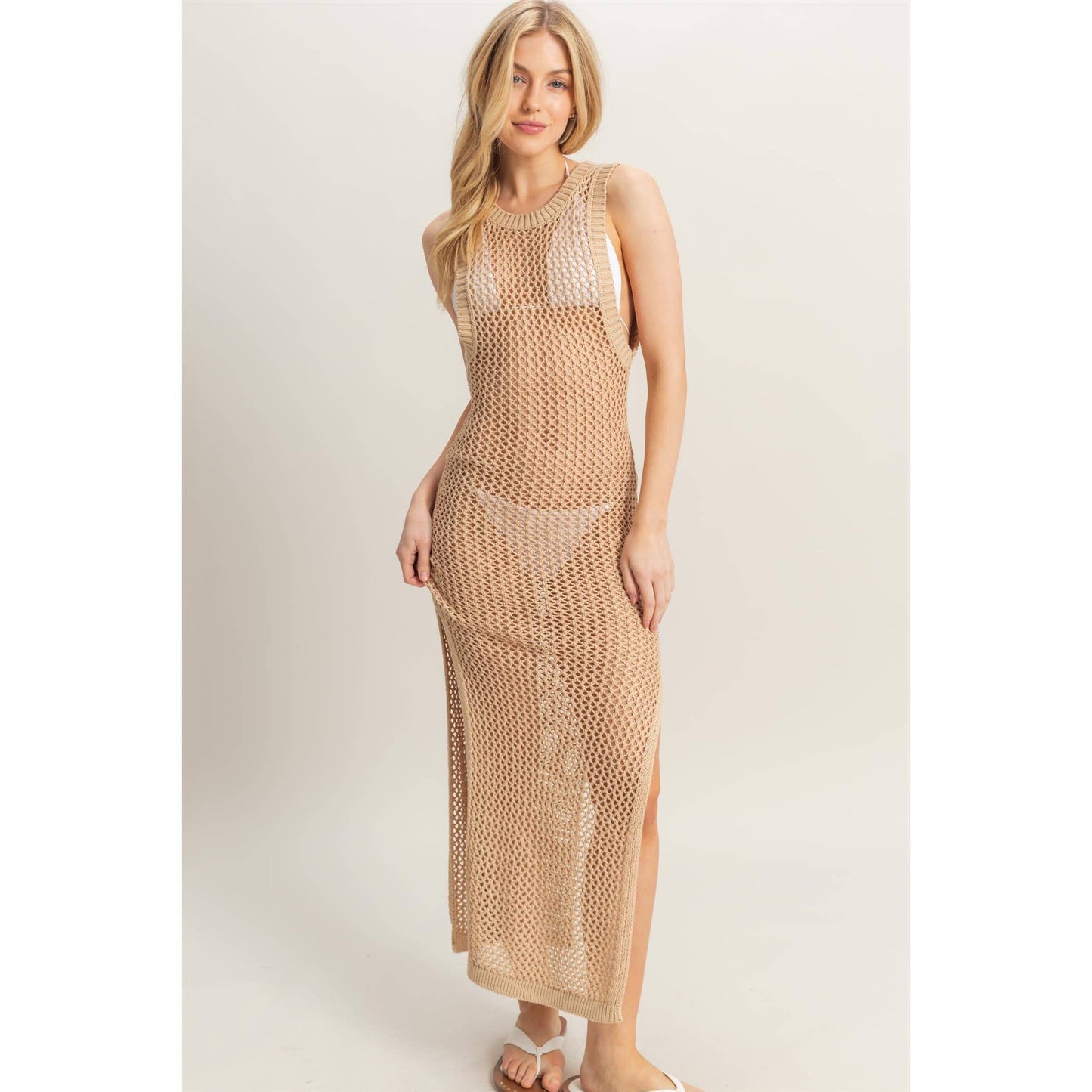 Open Back Coverup Maxi Dress