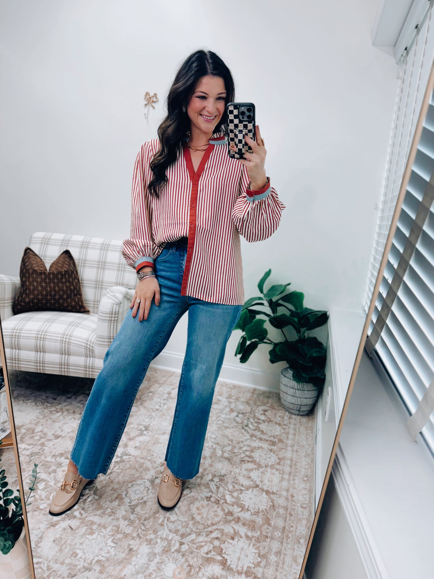 Sammy Striped Ruffle Top