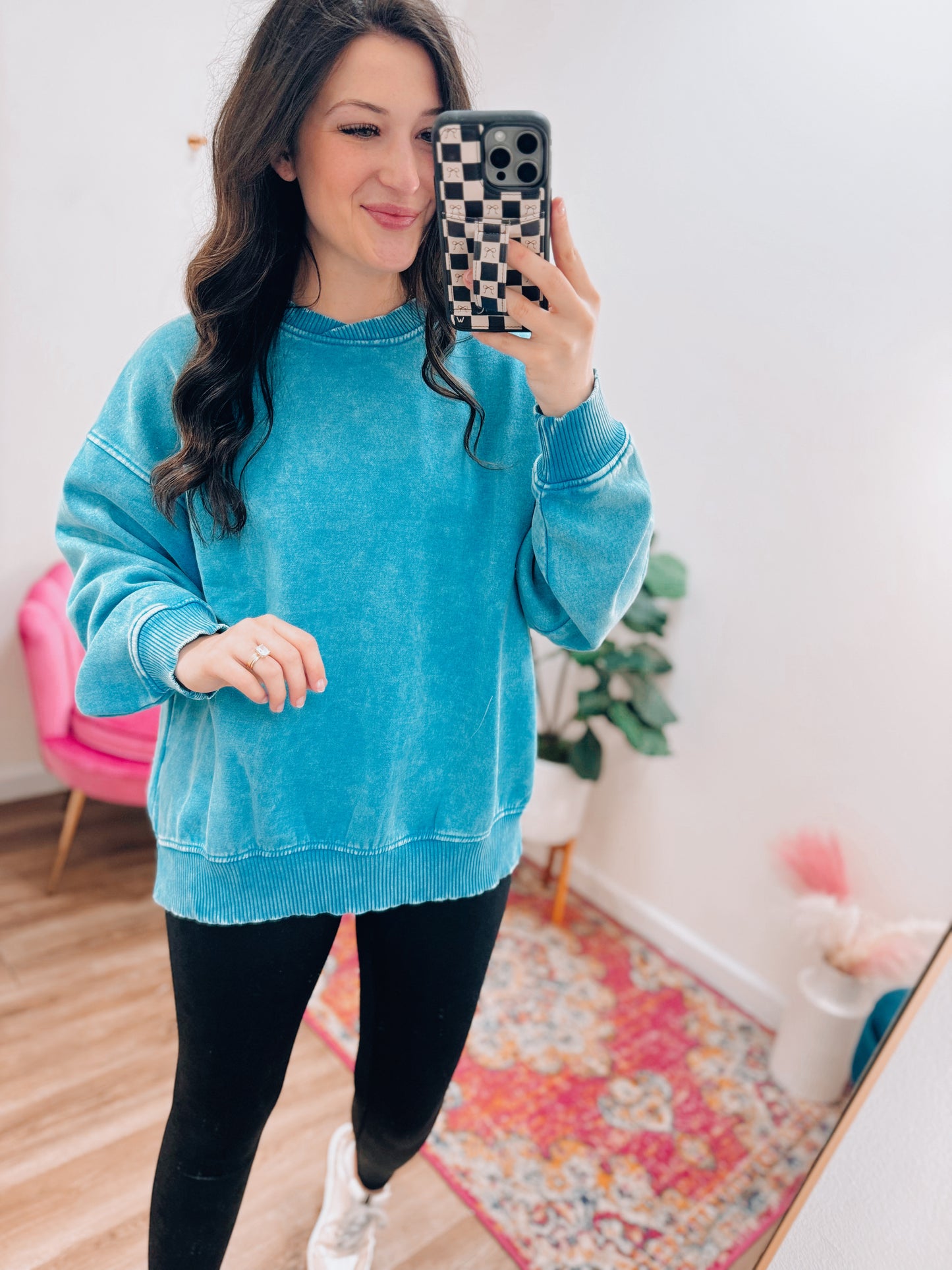 Ocean Crossover Mineral Wash Crewneck